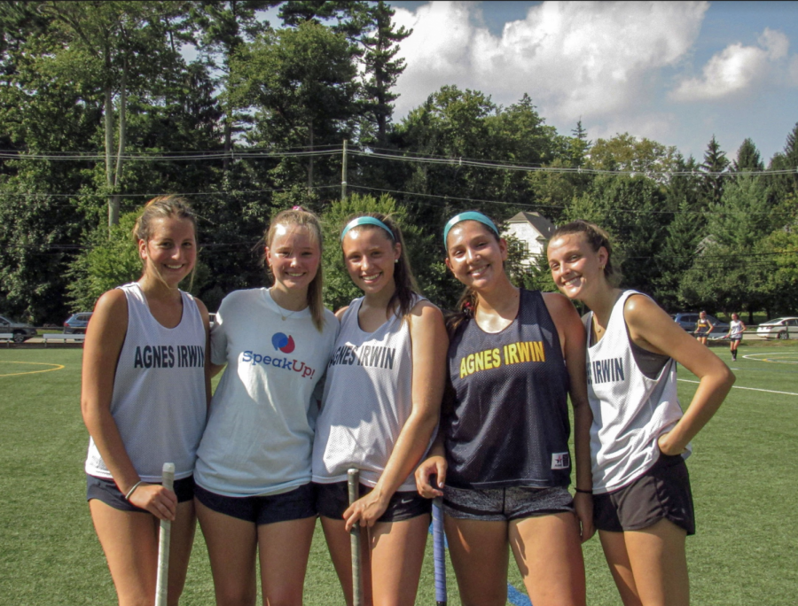 Students Pose at Field Hockey Practice