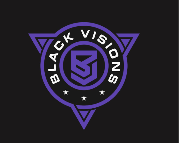 Logo of organization, Black Visions
